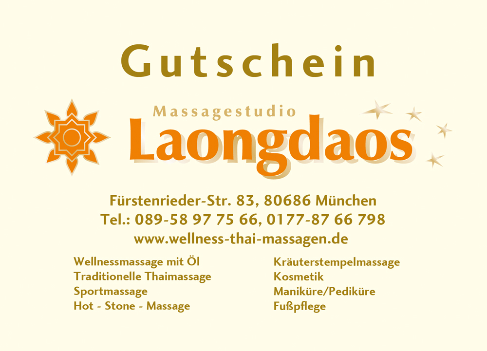 Massagestudio Laongdaos - Geschenkgutschein